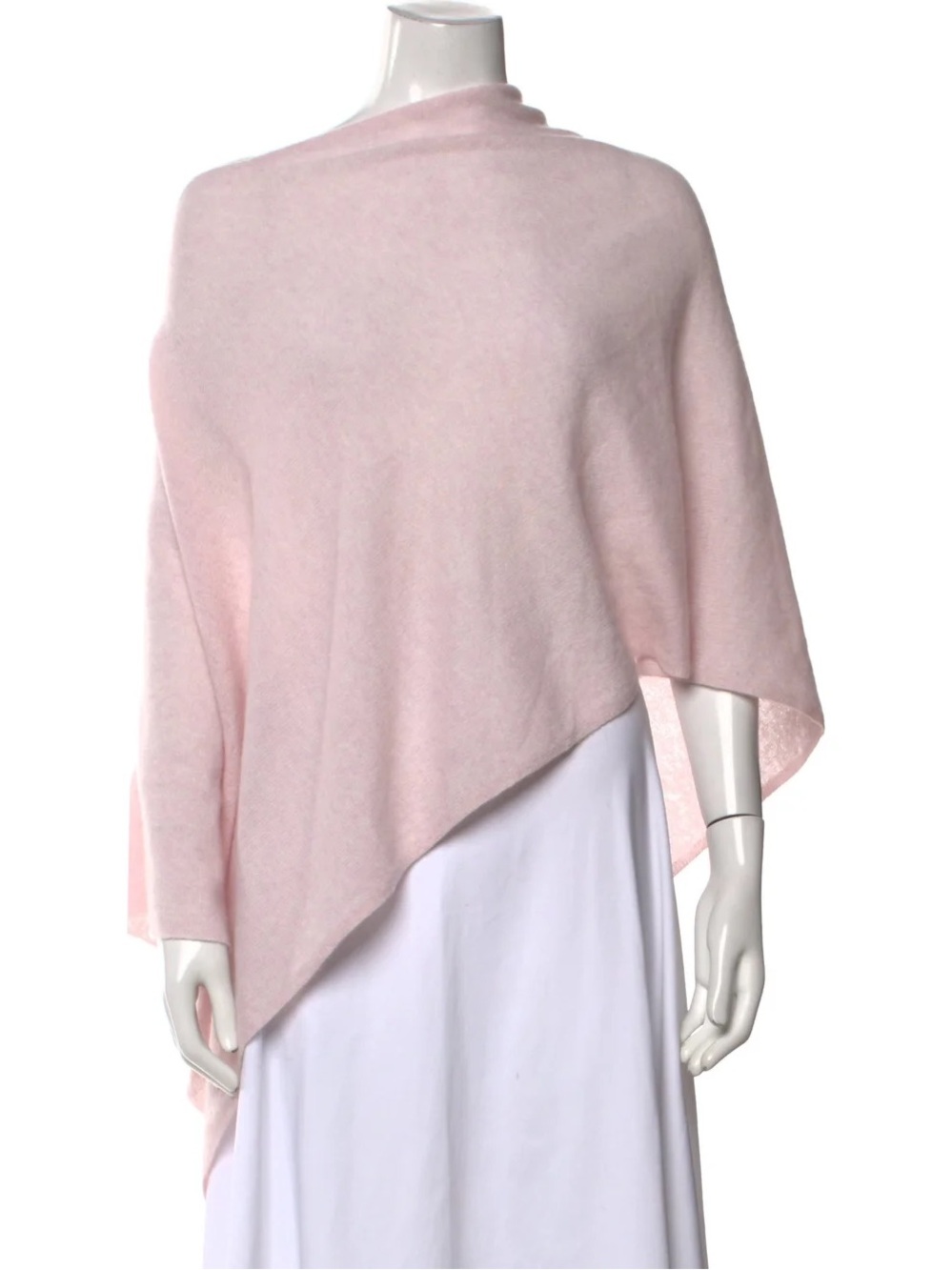 NWT Minnie Rose O/S 100% Cashmere Pale Pink Ruana Poncho